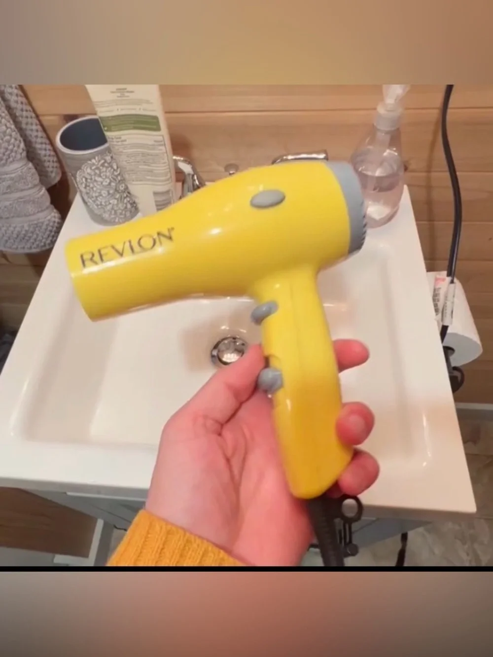 Revlon Yellow Compact Hair Dryer - Lightweight Kids Styling